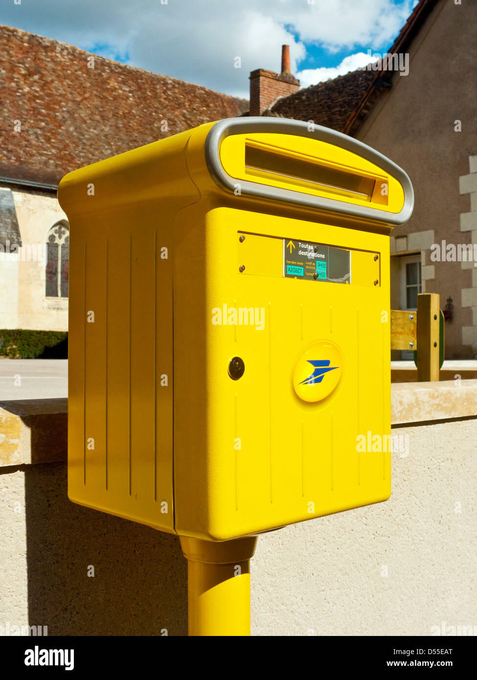 Newstyle French La Poste post box France Stock Photo Alamy