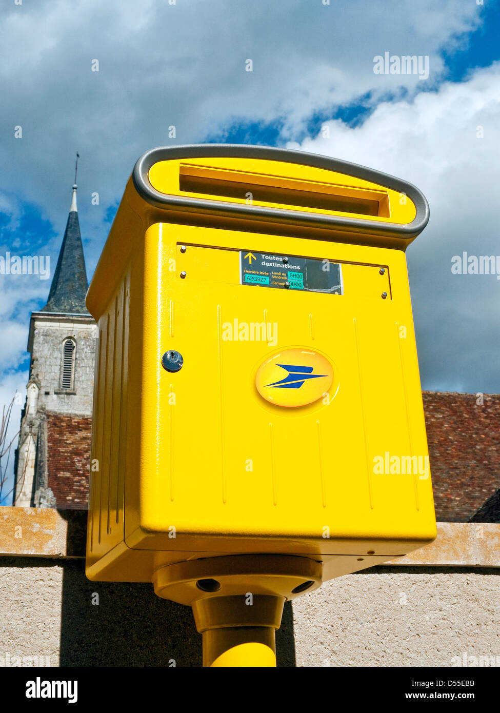 Newstyle French La Poste post box France Stock Photo Alamy