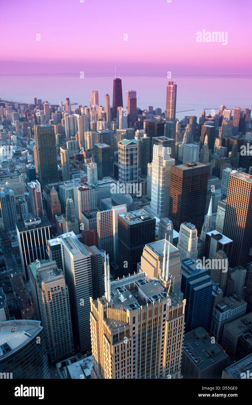 DOWNTOWN LOOP SKYLINE CHICAGO ILLINOIS USA Stock Photo - Alamy