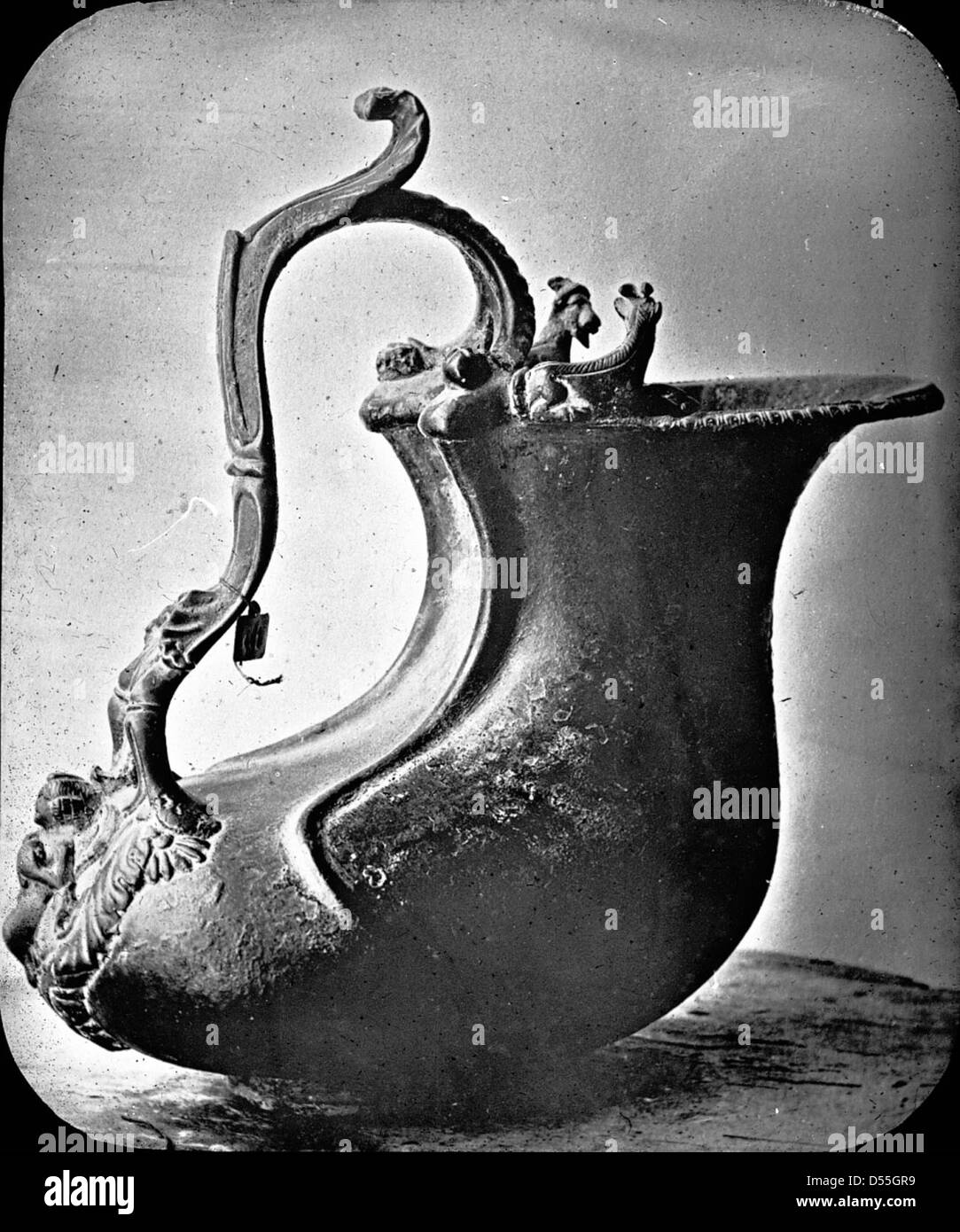 A rhyton, or vessel for pouring wine, from the ancient city of Pompeii ...