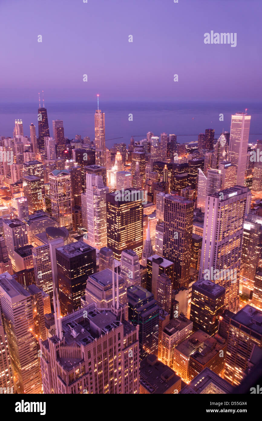 DOWNTOWN LOOP SKYLINE CHICAGO ILLINOIS USA Stock Photo - Alamy