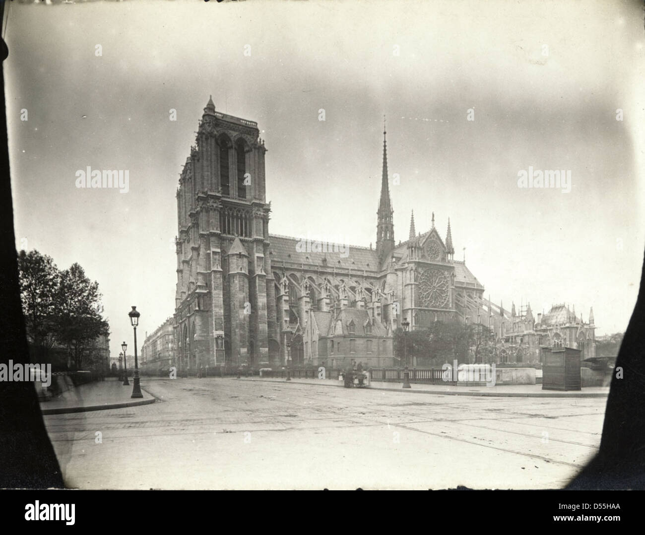 Vue Stéréo Ancienne De Notre-Dame De Paris (1858) - Tirage Albumen Original - Second Empire - Bon état