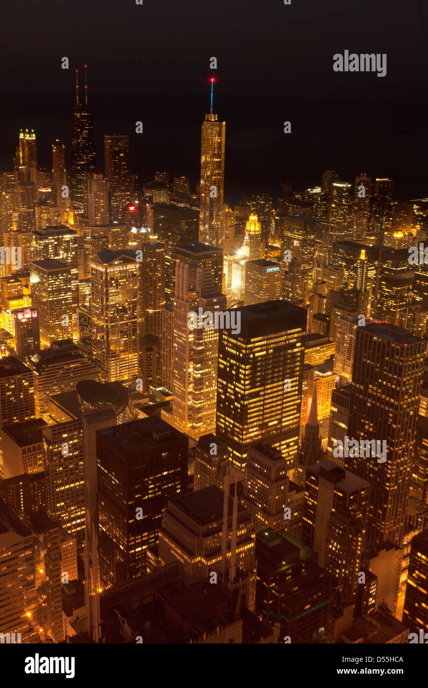 DOWNTOWN LOOP SKYLINE CHICAGO ILLINOIS USA Stock Photo - Alamy