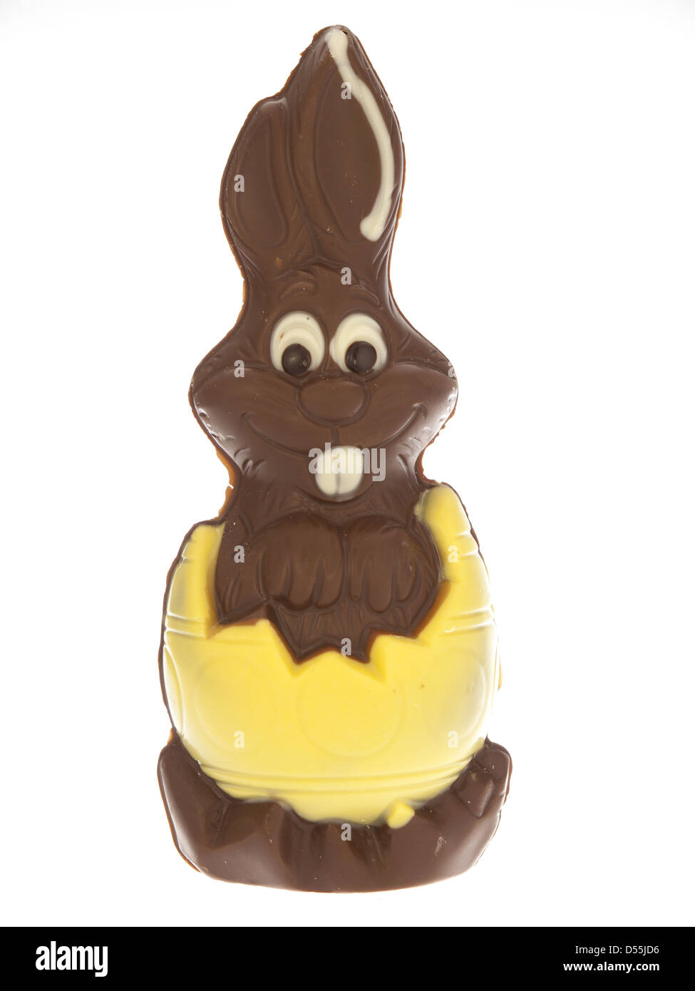 chocolate bunny on a white background Stock Photo - Alamy