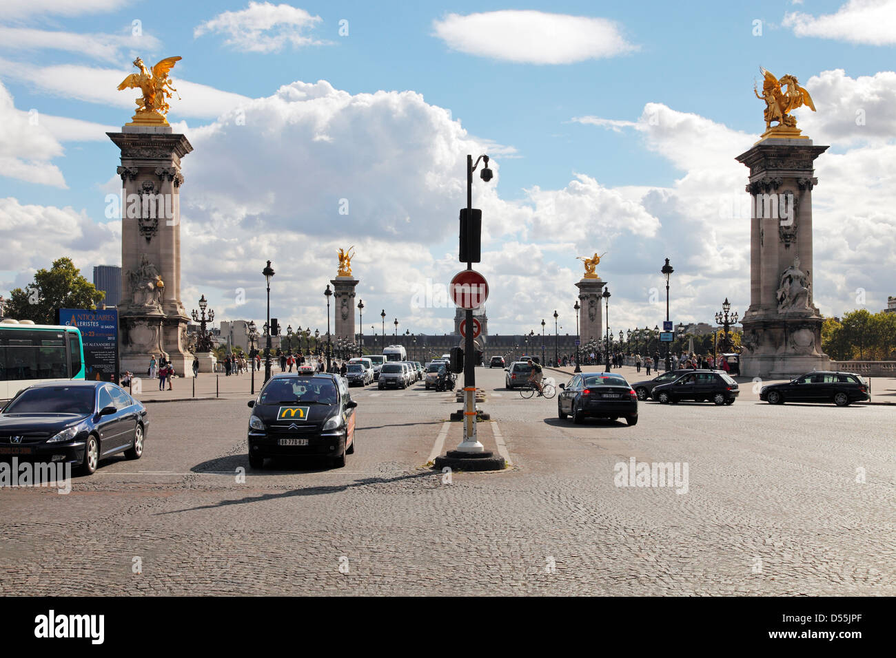 Pont Alexandre III in Paris; Le pont Alexandre-III Stock Photo