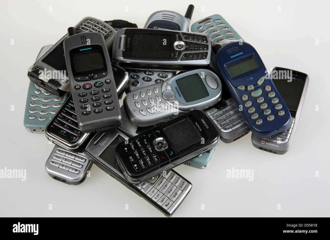 vintage cell phones Stock Photo - Alamy