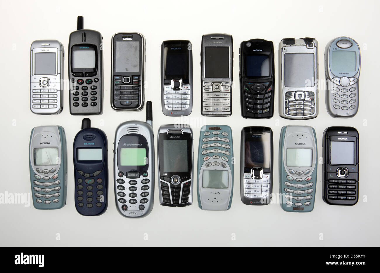 Berlin, Germany, old mobile phones Stock Photo