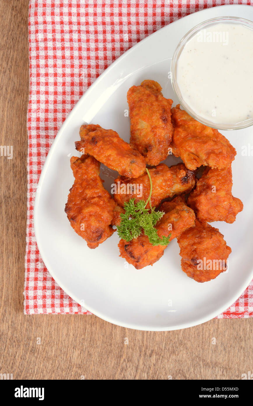 top view chicken wings with sauce Stock Photo - Alamy