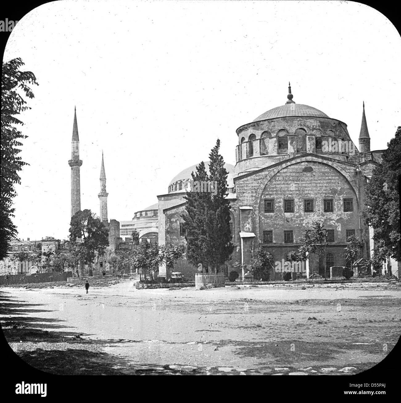 Mosque of St. Catherine [revised: St. Irene or Hagia Irene], , Istanbul, Turkey, 1903. Stock Photo