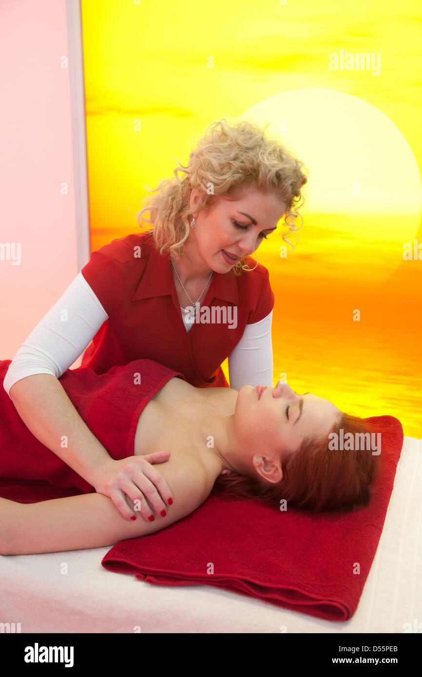 Duesseldorf, Germany, Vegeto Dynamics is a holistic massage Stock Photo
