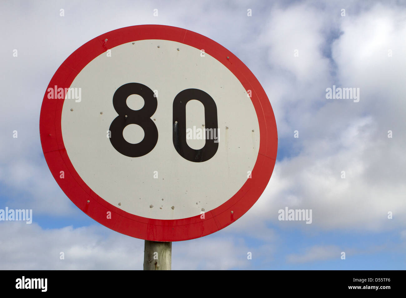 Speed limit 80 sign hi res stock photography and images Alamy