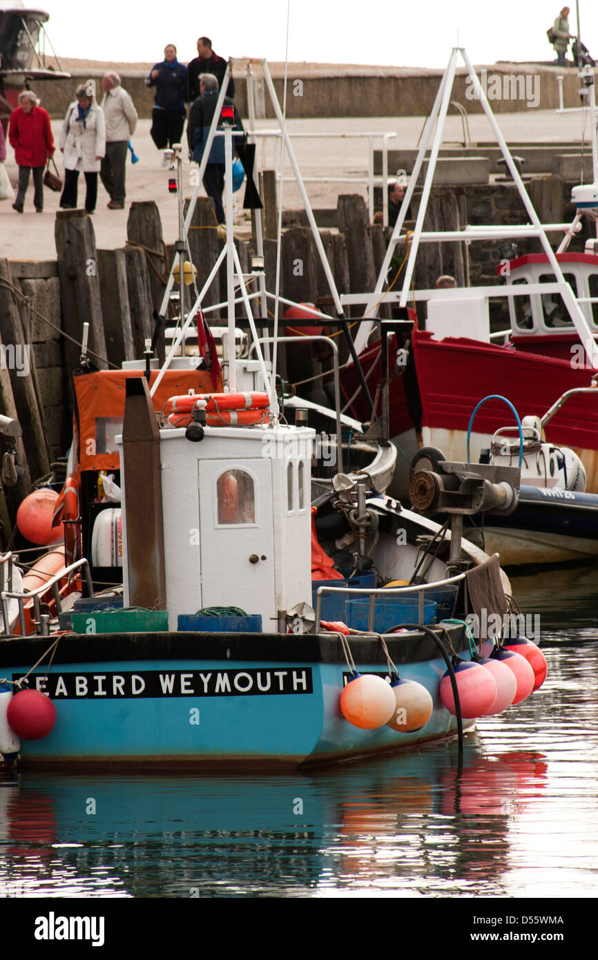 Fishing boats in West Bay, Dorset Stock Photo - Alamy