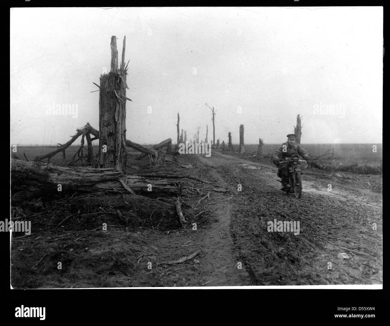 Officer going up to find positions for his guns Stock Photo Alamy