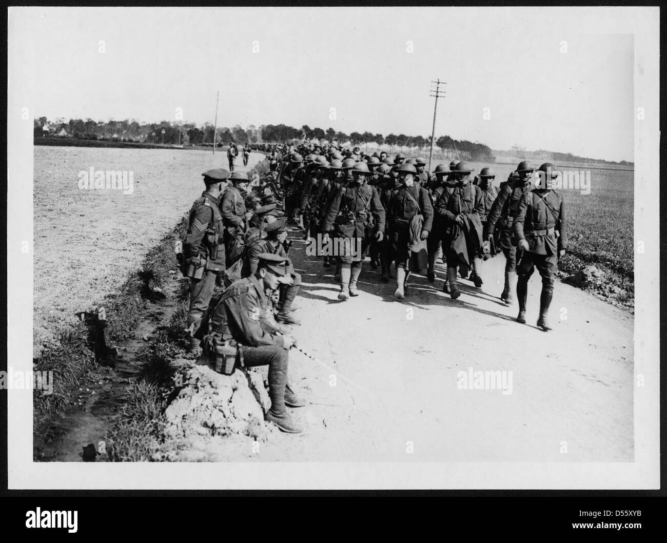 American soldiers in france during world war 1 Black and White Stock ...