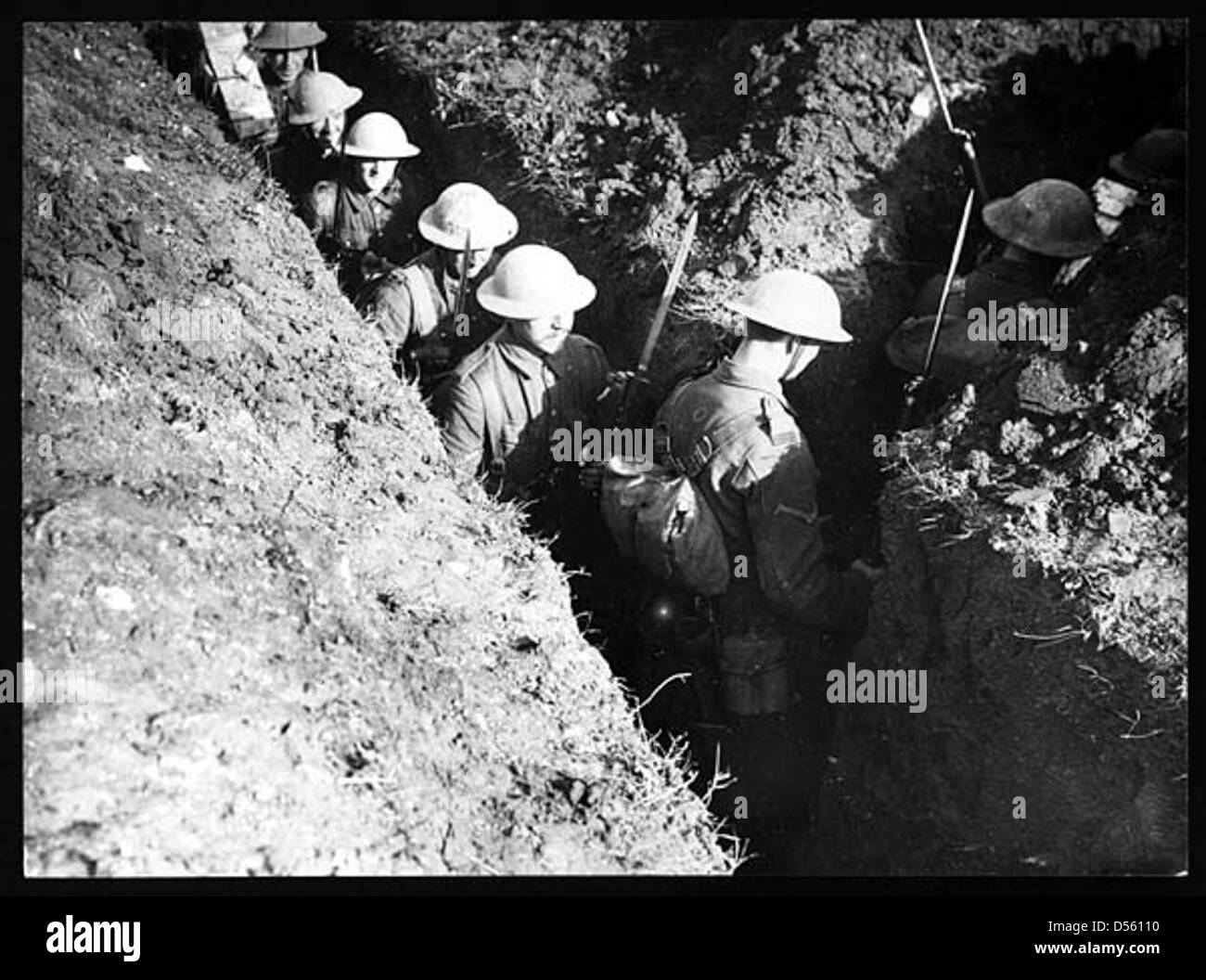 In a new trench Stock Photo