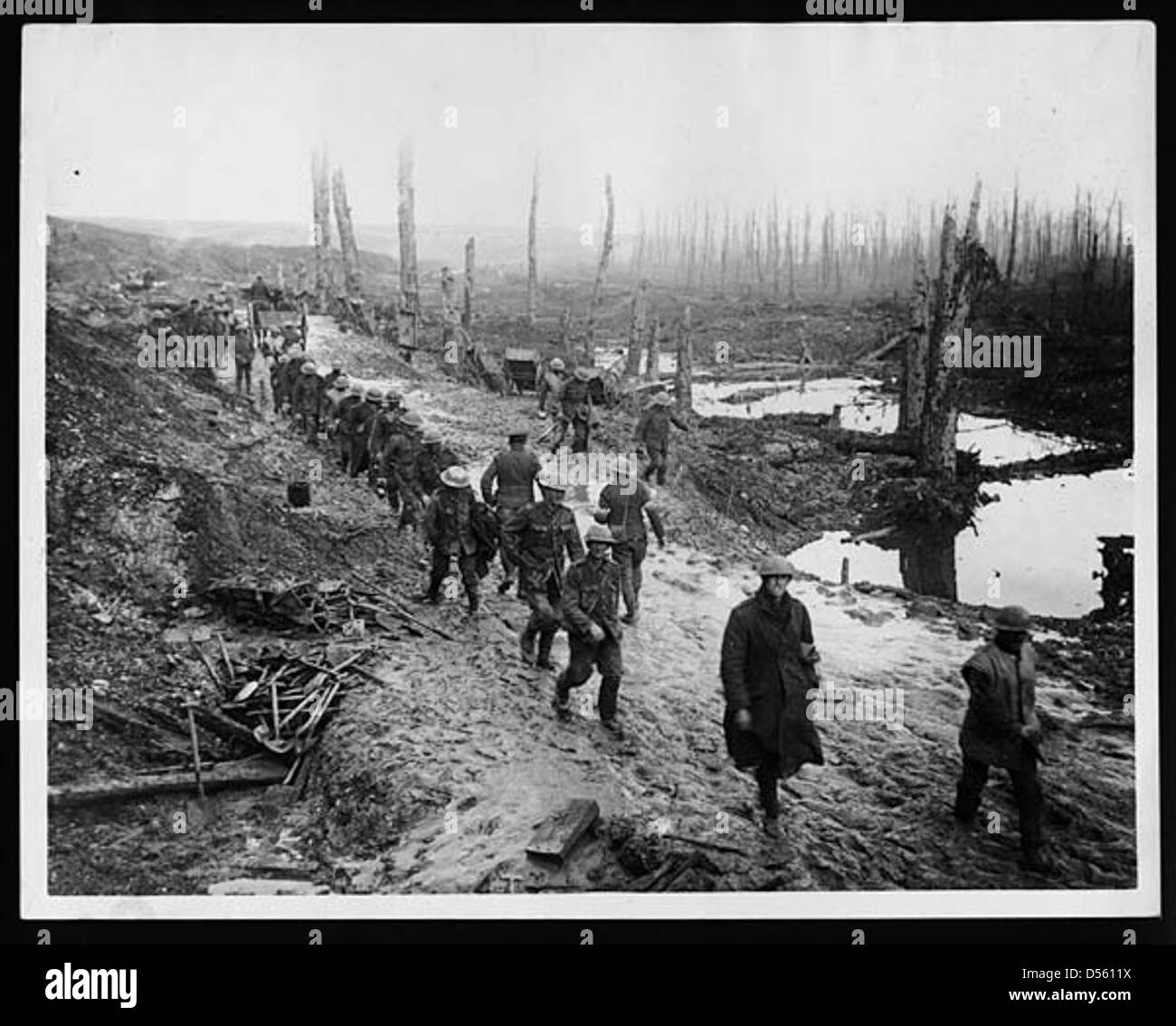 A scene captured on the Western Front during the Battle of the Somme in ...