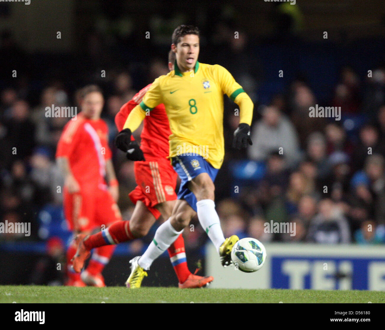 London, UK. 25th March 2013. Hernanes of Brazil during the International Friendly between Brazil and Russia from the Stamford Bridge. Credit: Action Plus Sports Images / Alamy Live News Stock Photo