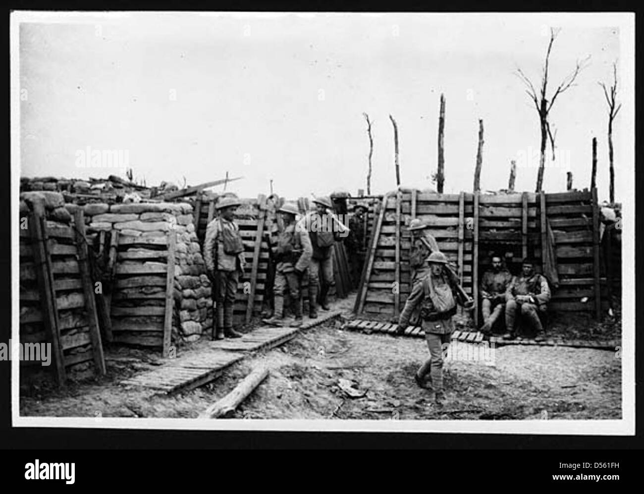 Portuguese in the trenches Stock Photo