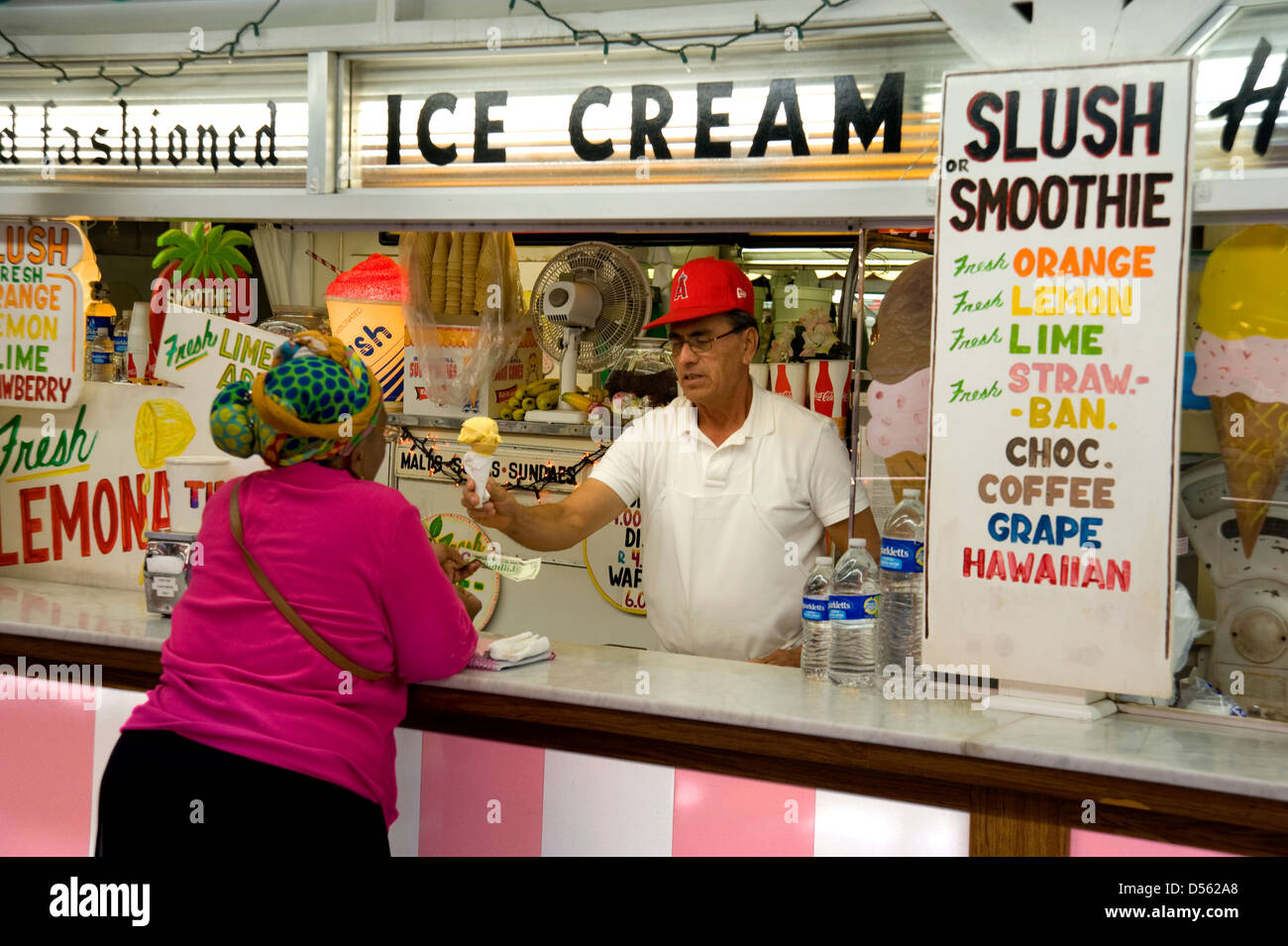 Old Fashioned Ice Cream Counter At The Historic Farmer S Market In Los Angeles Ca Stock Photo Alamy