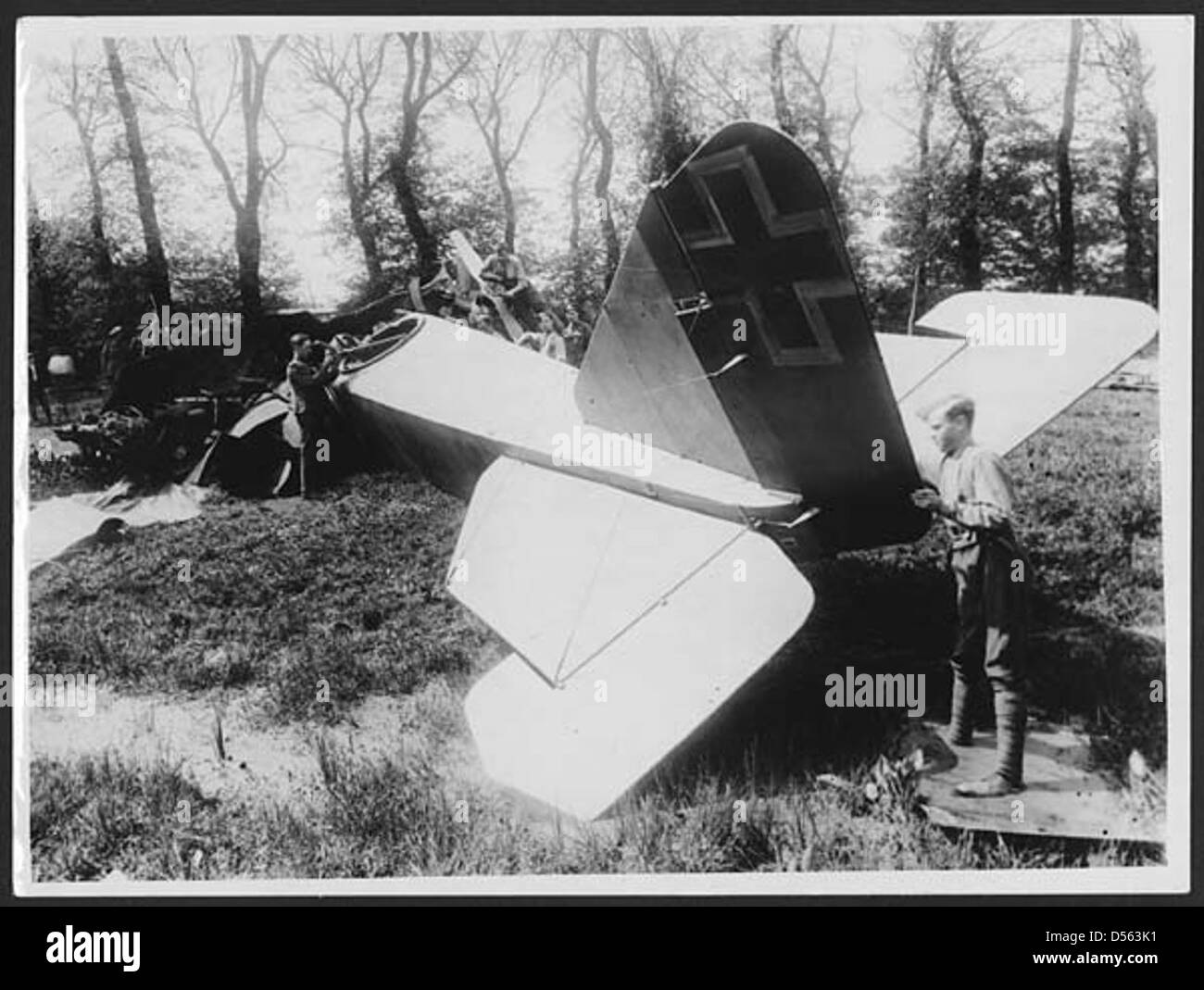 Huge German raider brought down in France Stock Photo