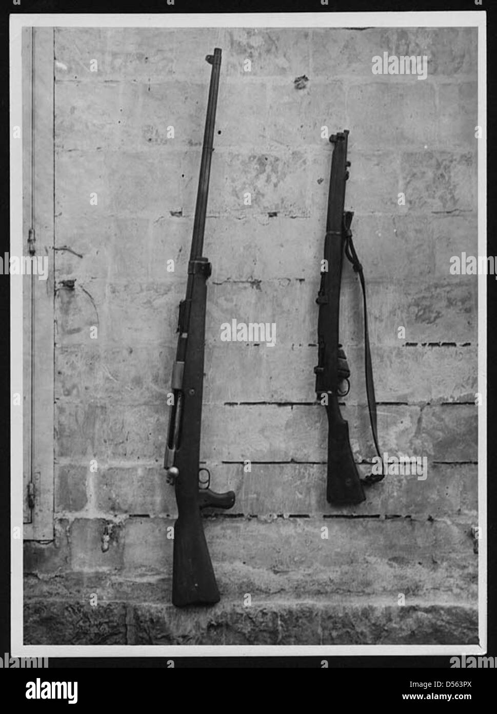 German anti-tank rifle and a British rifle, France, during World War I  Stock Photo - Alamy
