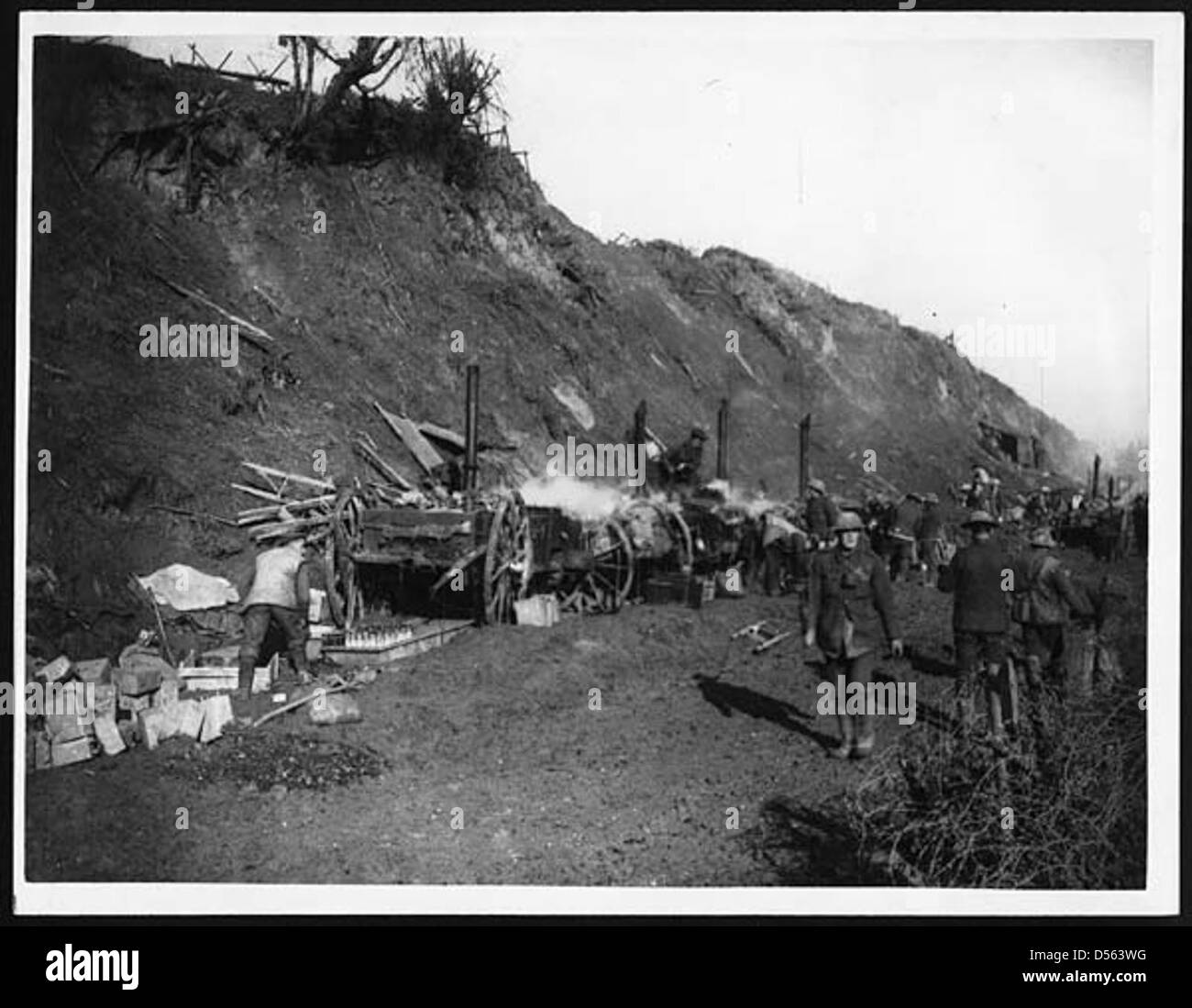 Field kitchen on the roadside Stock Photo Alamy