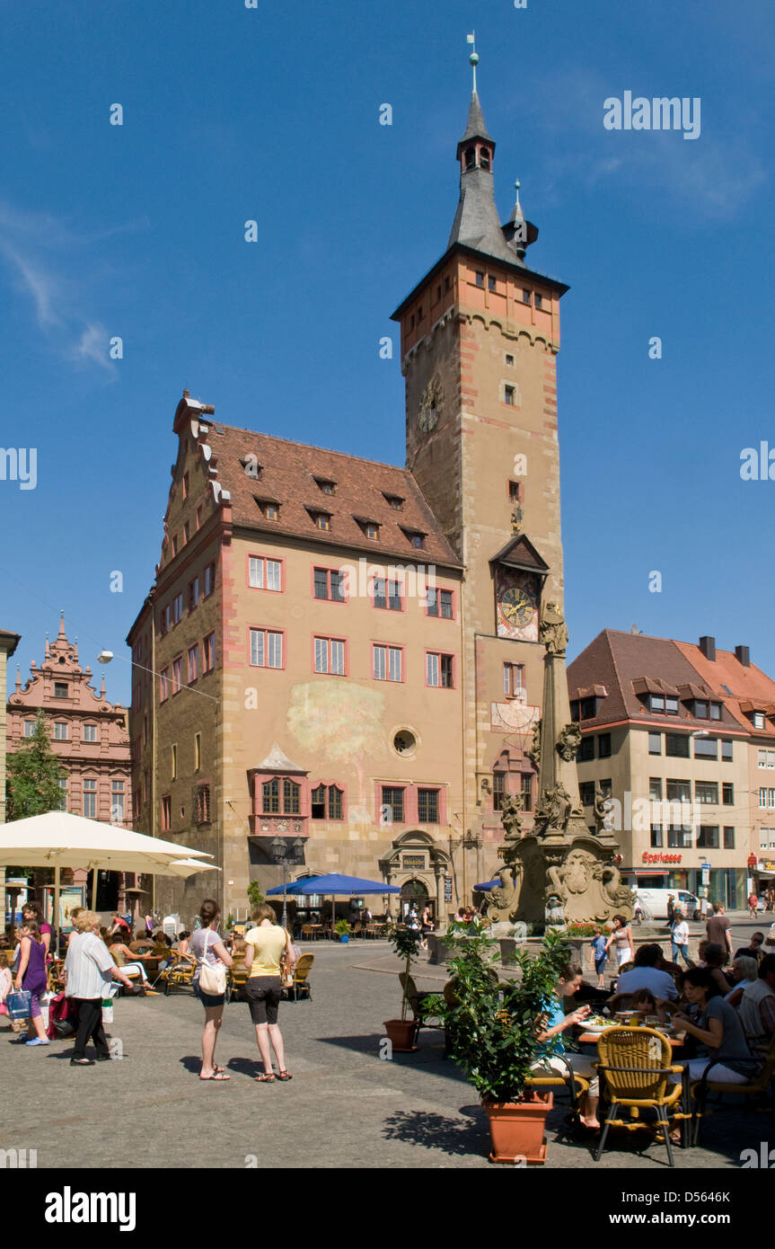 The Old Town Hall, Wurzburg, Franconia, Germany Stock Photo Alamy