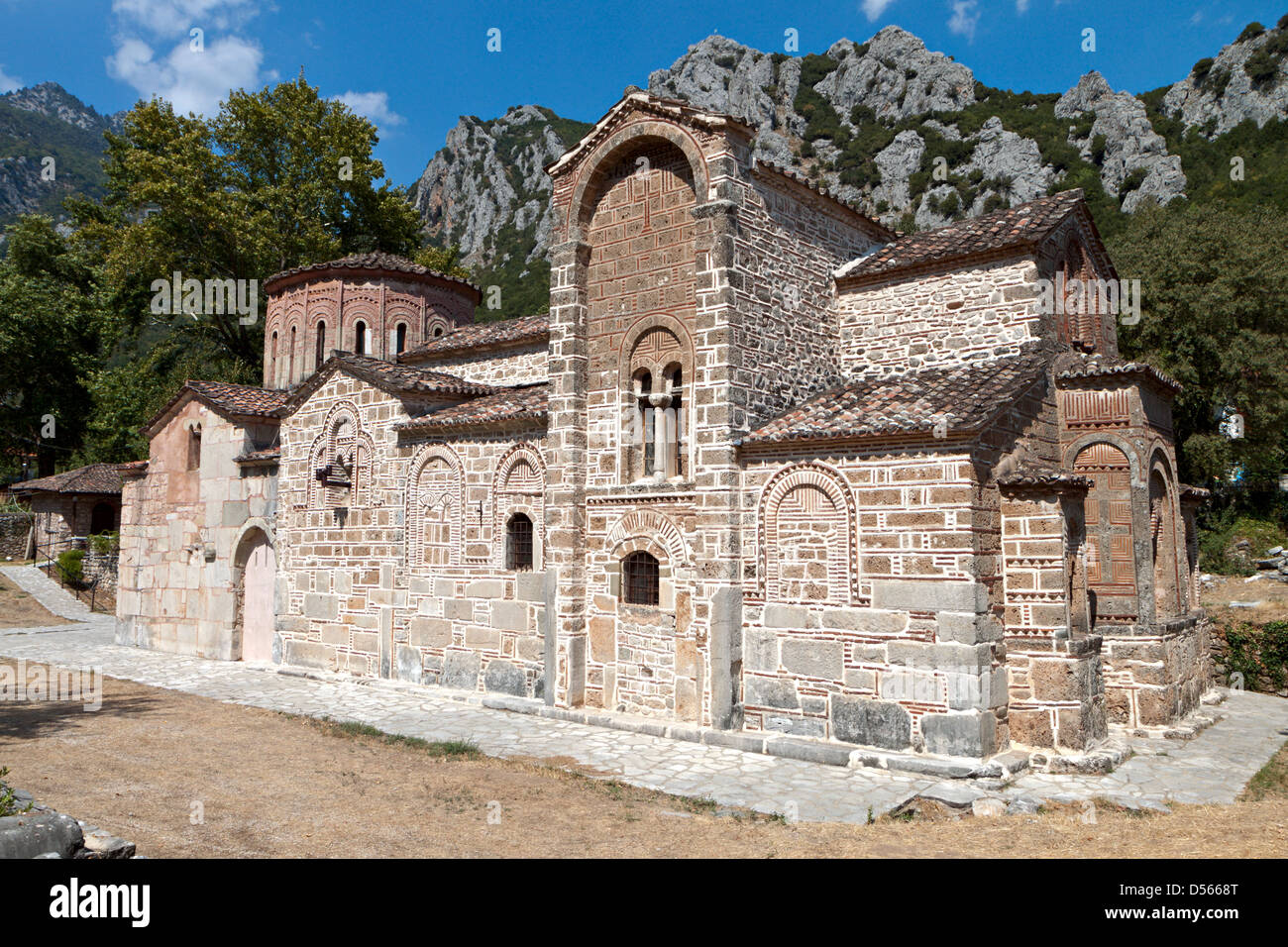 Old church of Porta Panagia at Trikala city in Greece Stock Photo