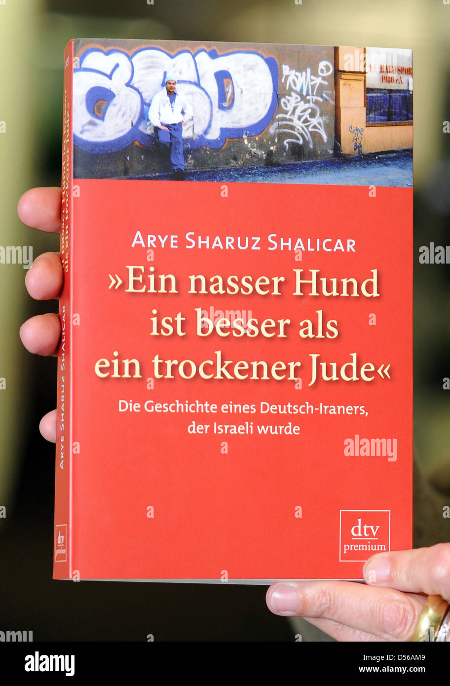 The cover of the book 'A wet dog is better than a dry Jew' written by Arye  Sharuz Shalicar is pictured in Berlin, Germany, 08 November 2010. The  author is a spokesman
