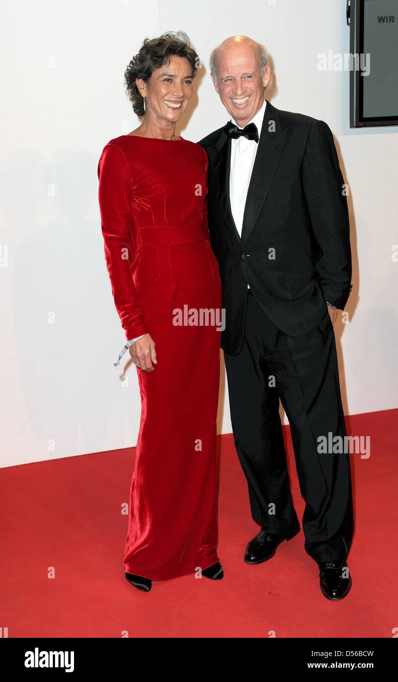 Fashion designer Willy Bogner and his wife Sonia arrive for the Bambi  prize-giving ceremony in Potsdam, Germany, 11 November 2010. The Bambis are  the main German media awards and are presented for