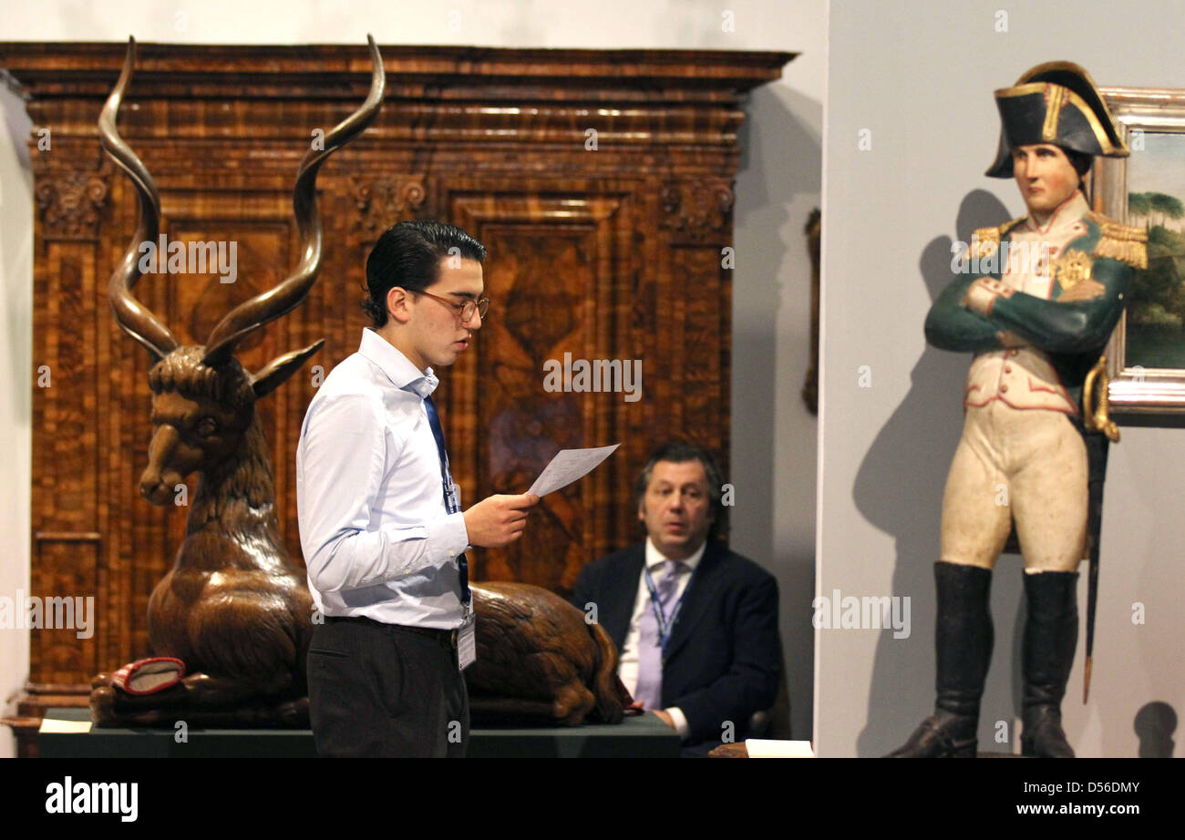 A Decorative Wooden Deer Is On Display At The Cologne Fine Art Stock Photo Alamy