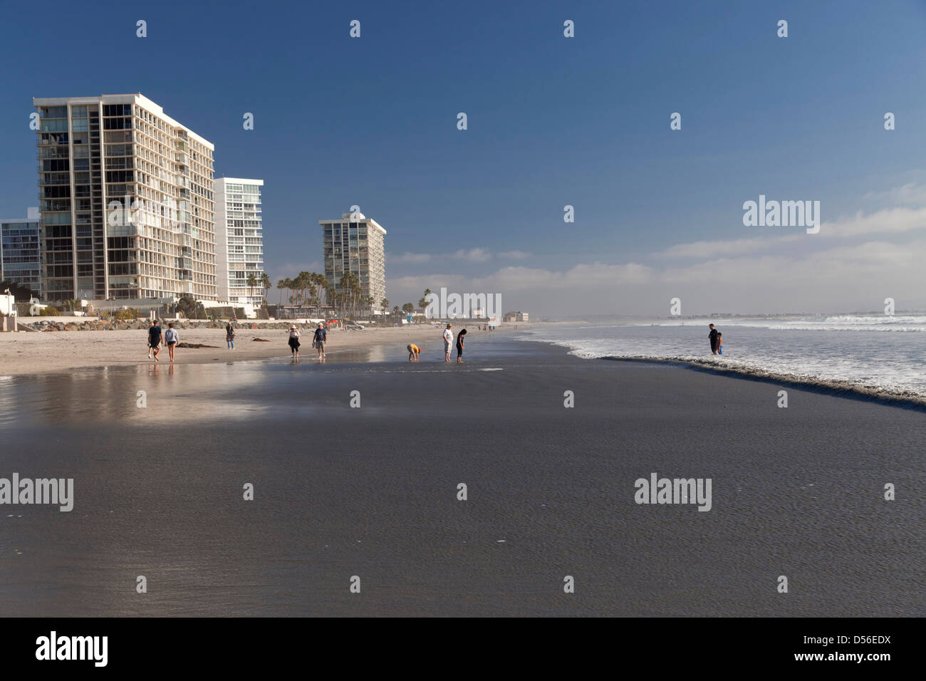 apartment buildings at the beach on Coronado Island, San Diego