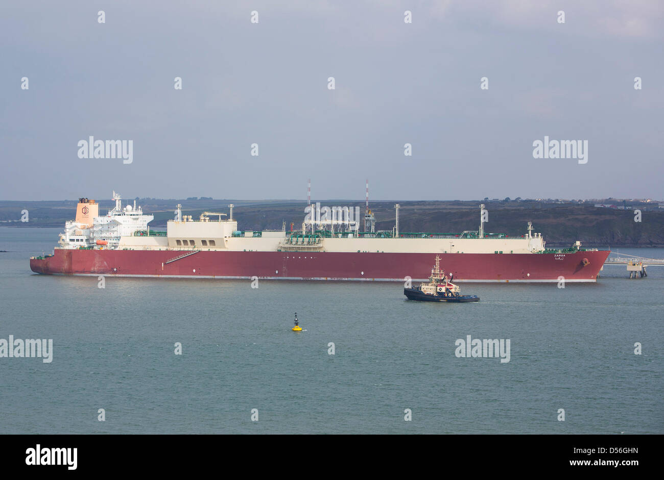 South Hook Liquefied Natural Gas Terminal High Resolution Stock