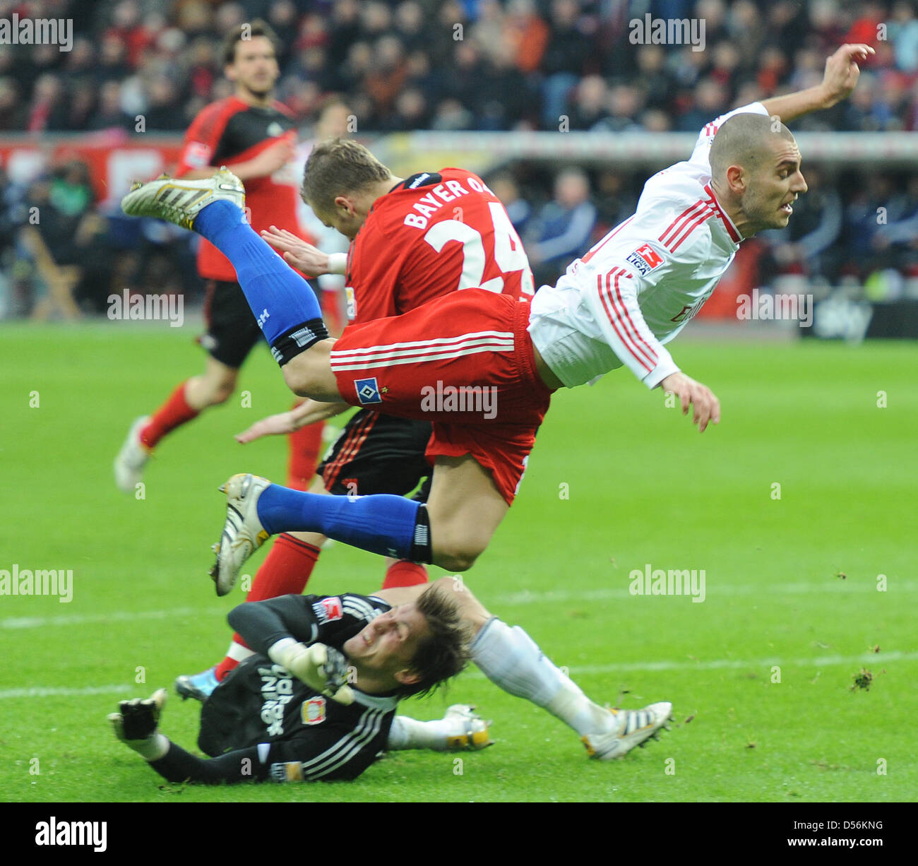 Goalkeeper foul hi-res stock 