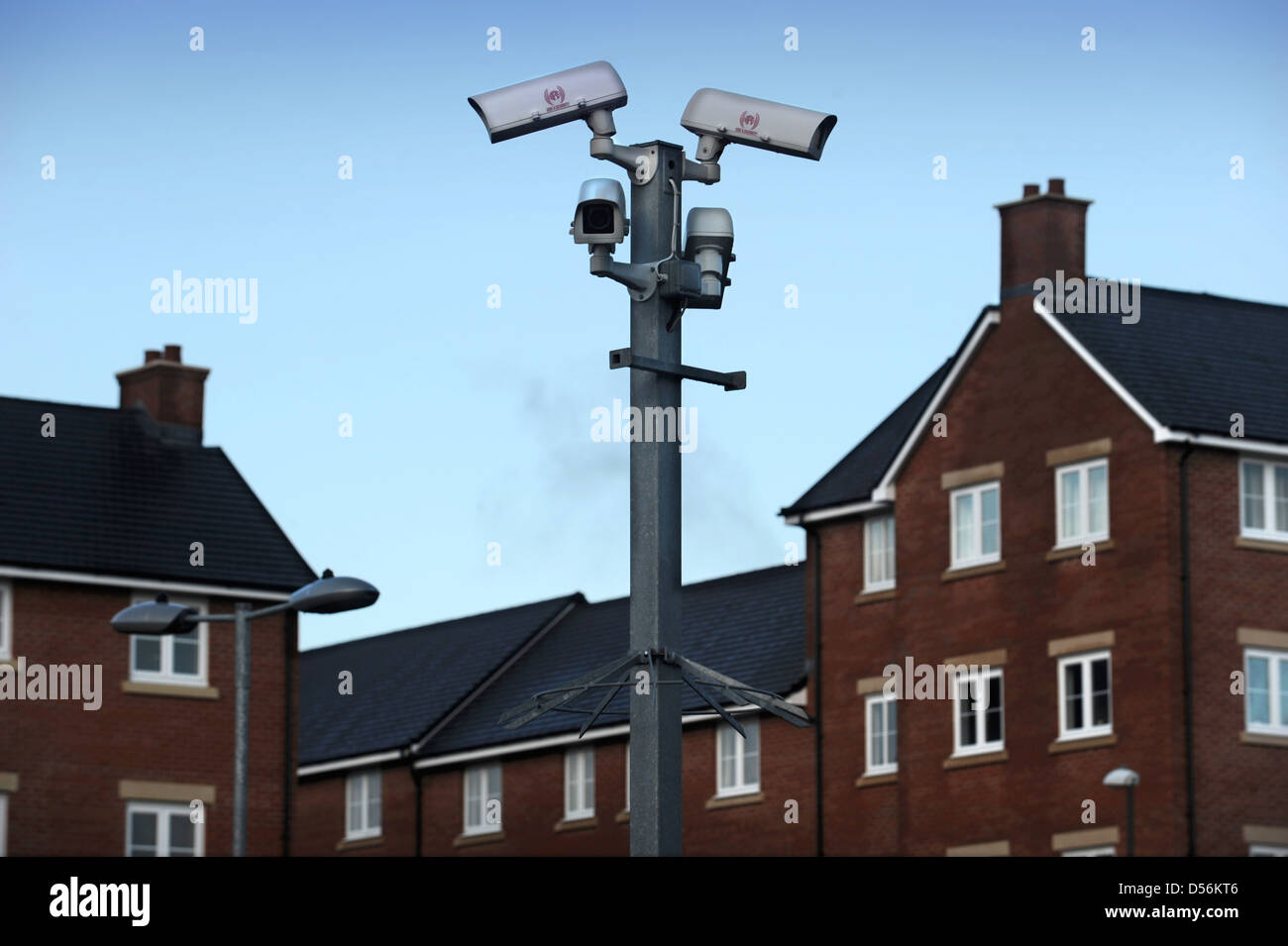 CCTV security cameras in a residential area UK Stock Photo Alamy