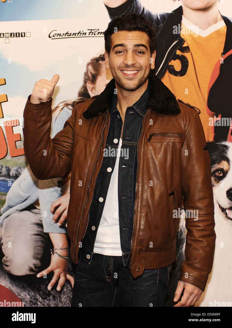 Elyas MBarek at the premiere of 'Fuenf Freunde' at Cinemaxx. Munich, Germany - 22.01.2012 Stock Photo