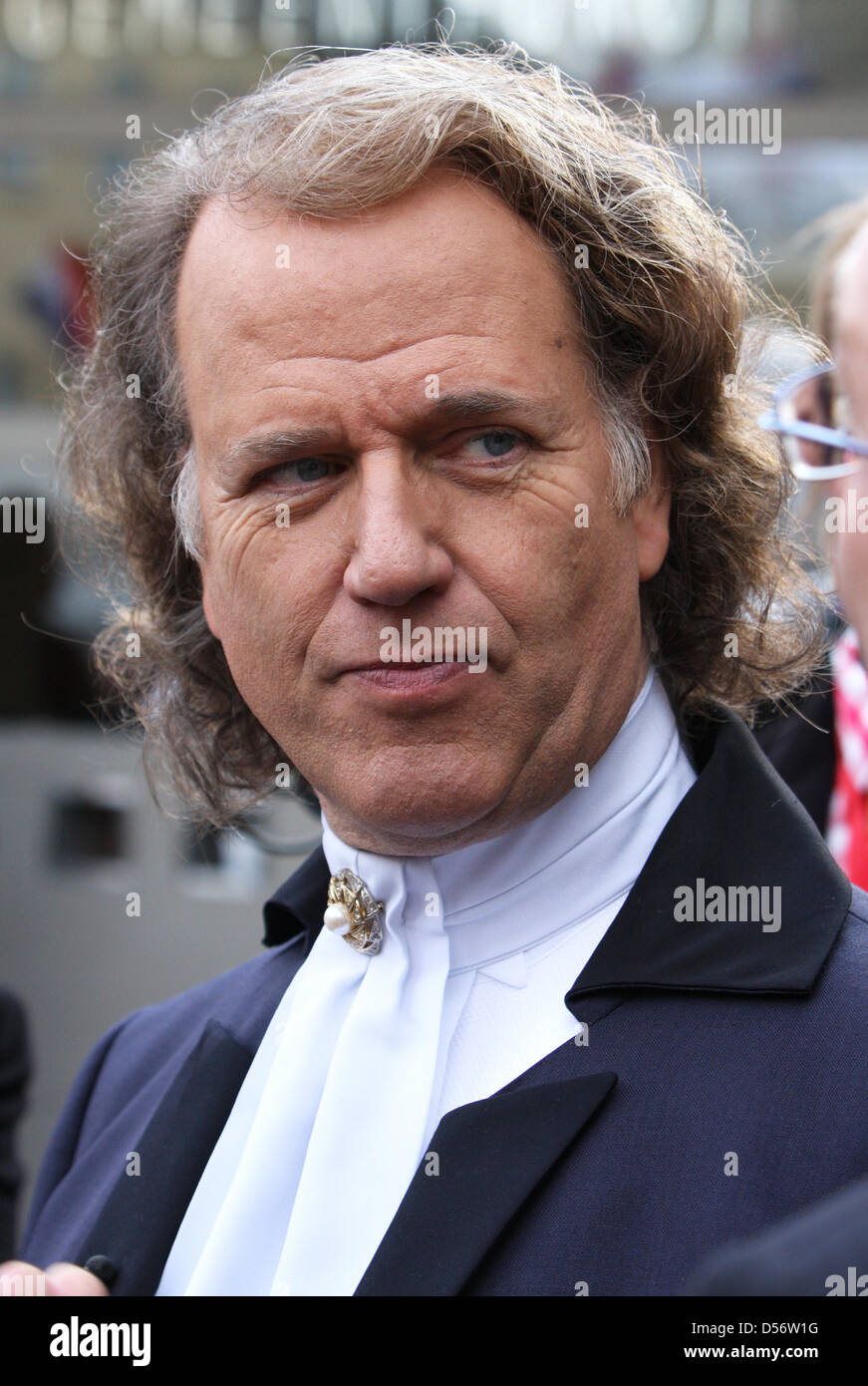Dutch violinist Andre Rieu attends the opening of the jubilee year of the tourist promotion office VVV in Valkenburg, the Netherlands, 26 March 2010. This year the VVV, the organisation that promotes tourism, recreation and leisure in the Netherlands, celebrates its 125th anniversary. The first VVV was founded on 22 February 1885 in Valkenburg aan de Geul. Photo: Albert Philip van  Stock Photo