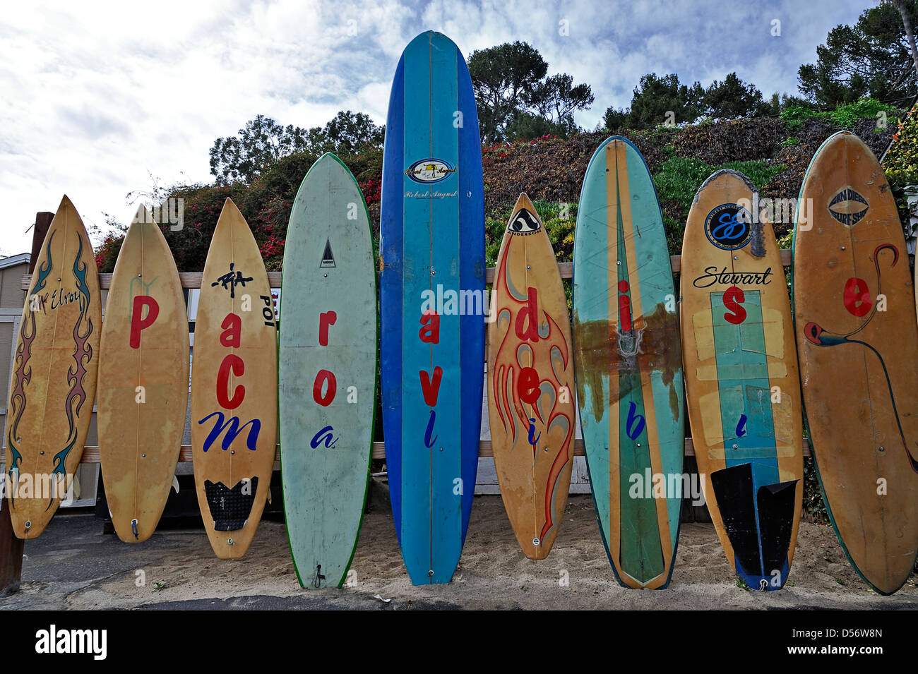 Paradise Cove surfboards, Malibu, California, America Stock Photo Alamy