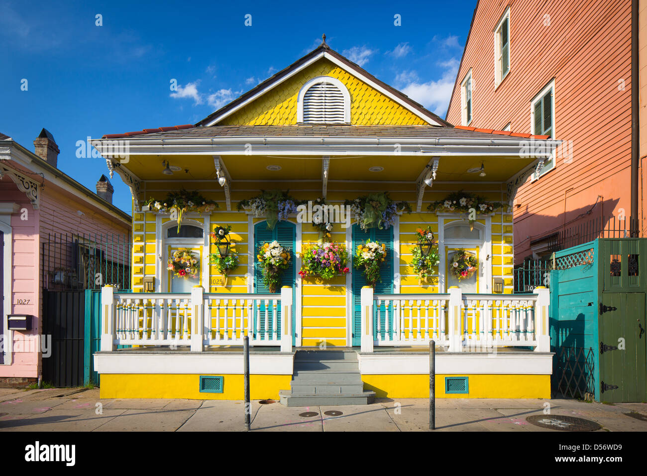 Typical building in the French Quarter area of New Orleans, Louisiana. Stock Photo