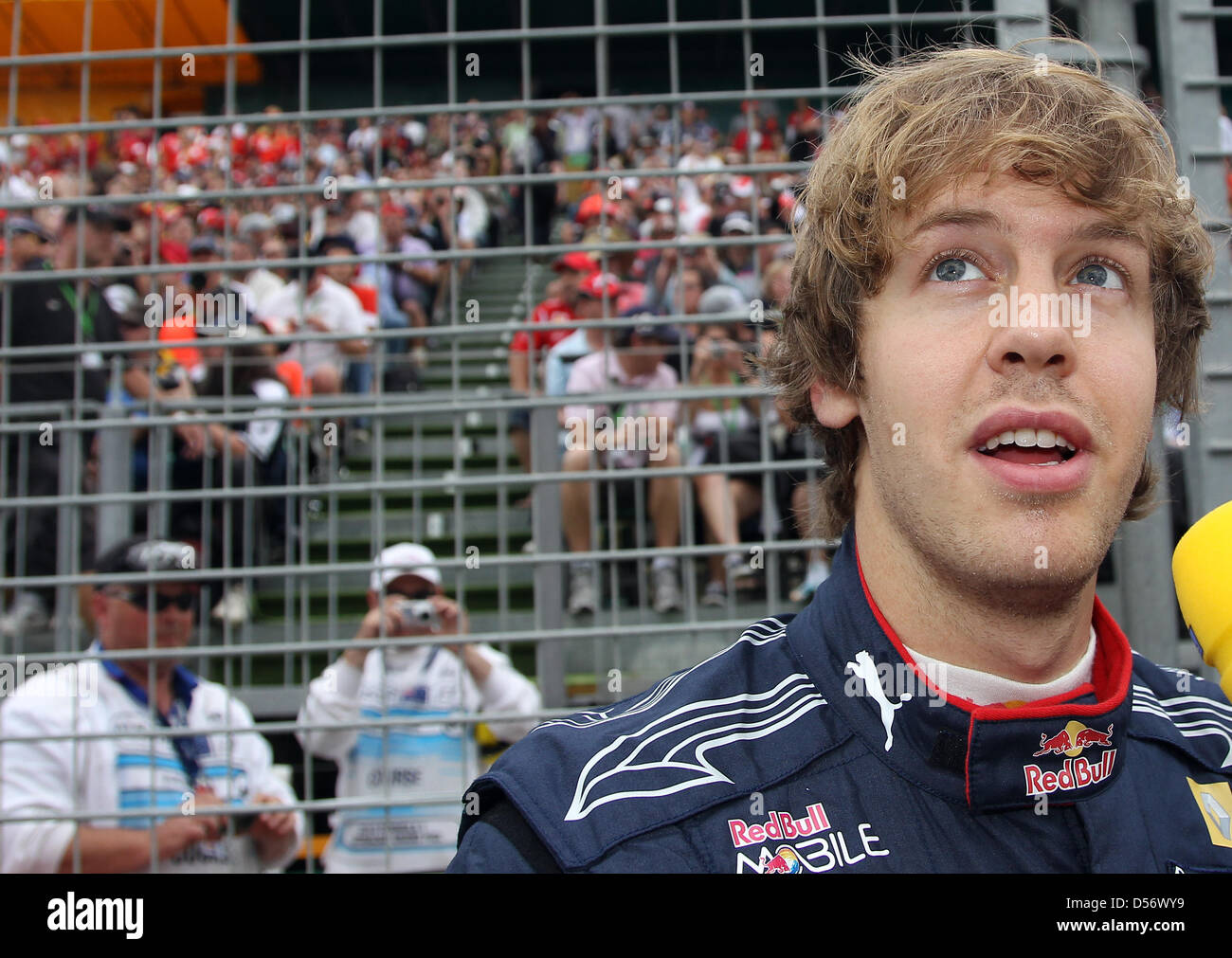 Seb Vettel 2010 German Formula One Sebastian Vettel of Red Bull Racing in the grid of ...