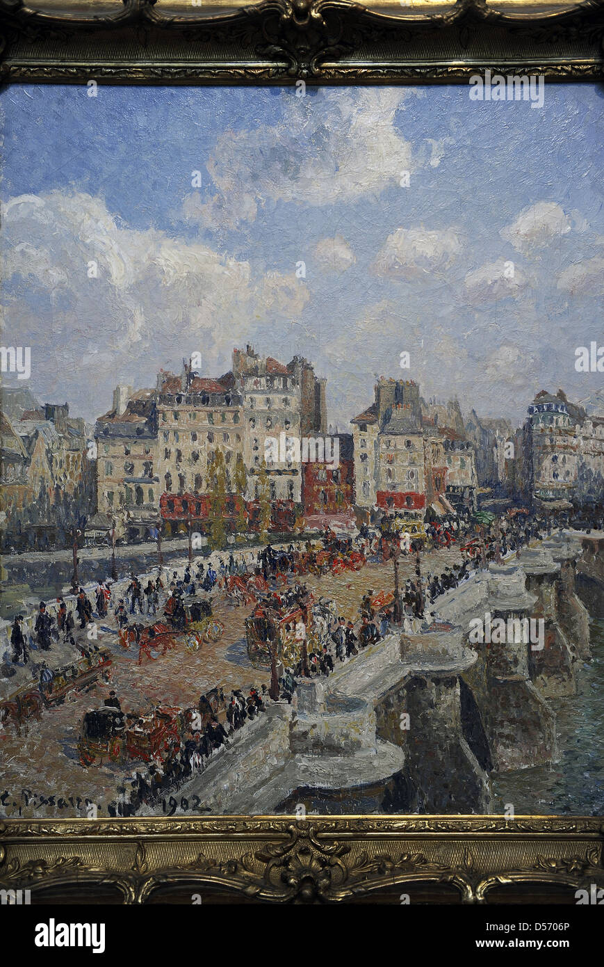 Camille Pissarro (1830-1903). French painter. The Pont-Neuf (1902). Museum of Fine Arts. Budapest. Hungary. Stock Photo
