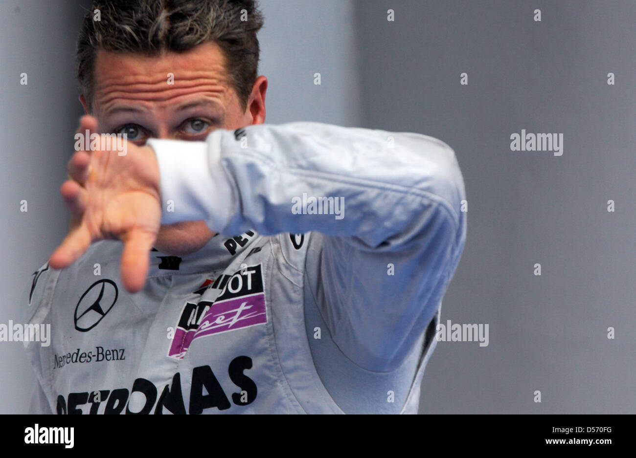 Germany's Formula One driver Michael Schumacher of Mercedes Grand Prix