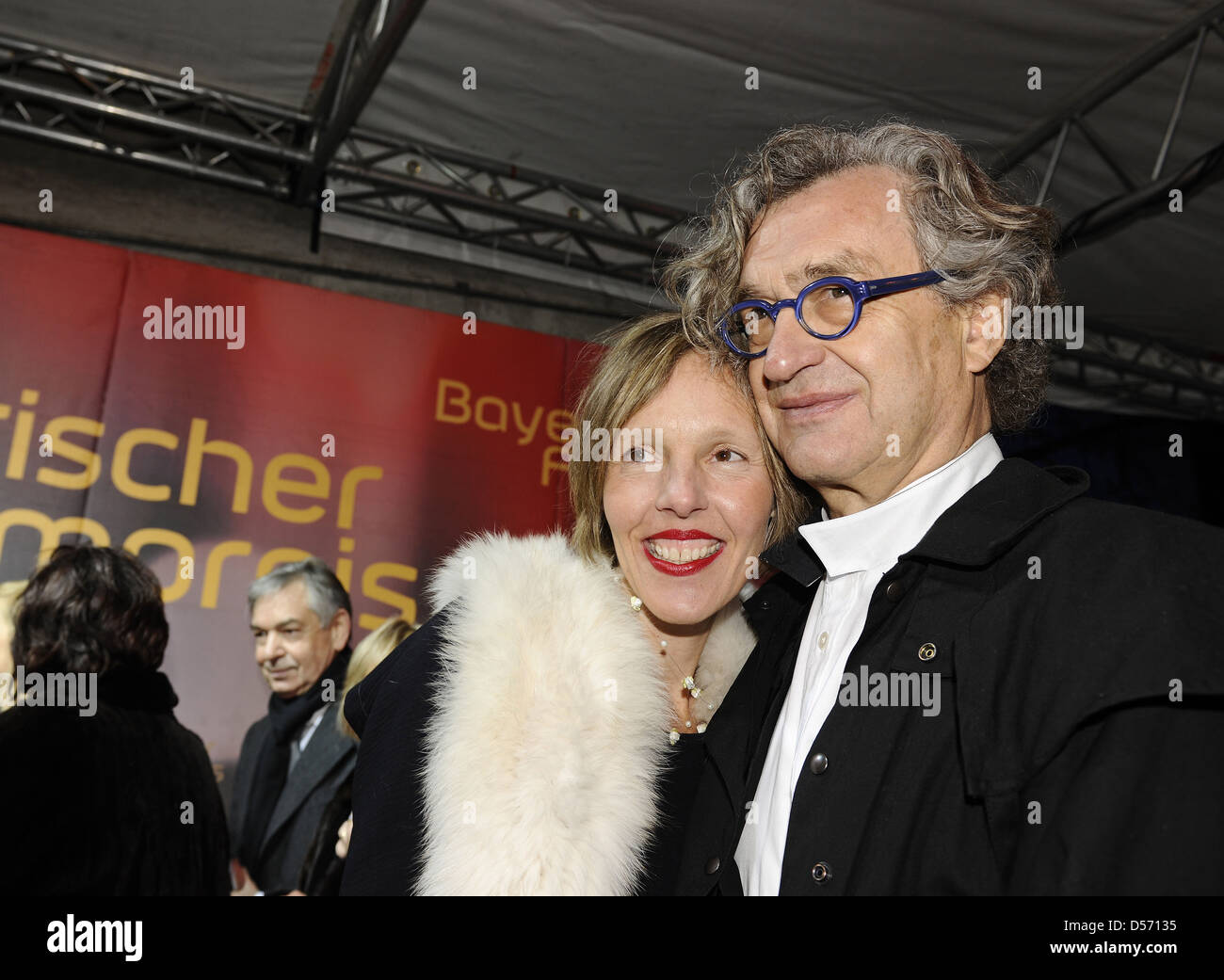 Donata Wenders and Wim Wenders at Bavarian movie awards (Bayerischer Filmpreis) at Prinzregententheater. Munich, Germany - Stock Photo