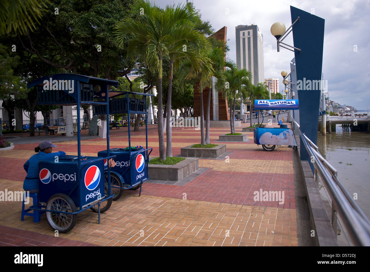 Along the Malecon of Guayaquil, Ecuador Stock Photo