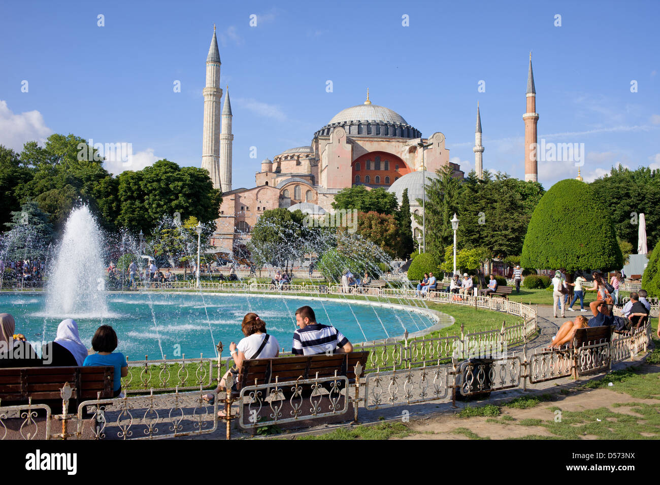 Sultanahmet Park and Byzantine architecture of the Hagia Sophia in ...