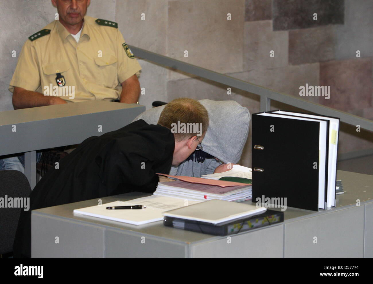 Defendant Georg R. (R) and his lawyer Bernd Hoenicka pictured in the ...
