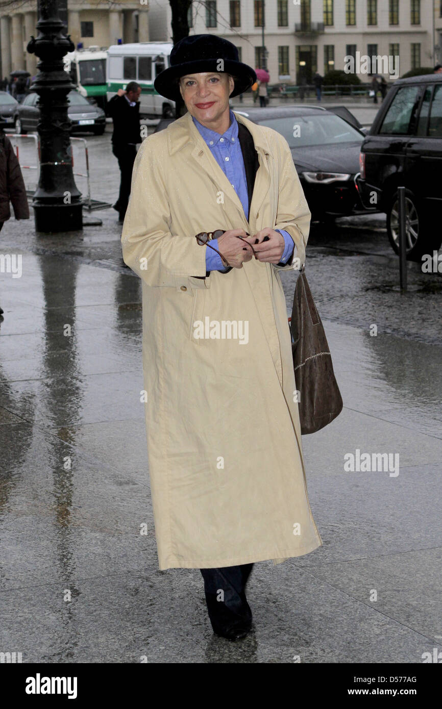 Barbara Herzsprung arriving at the Hotel Adlon. Berlin, Germany - 19.01.2012 Stock Photo