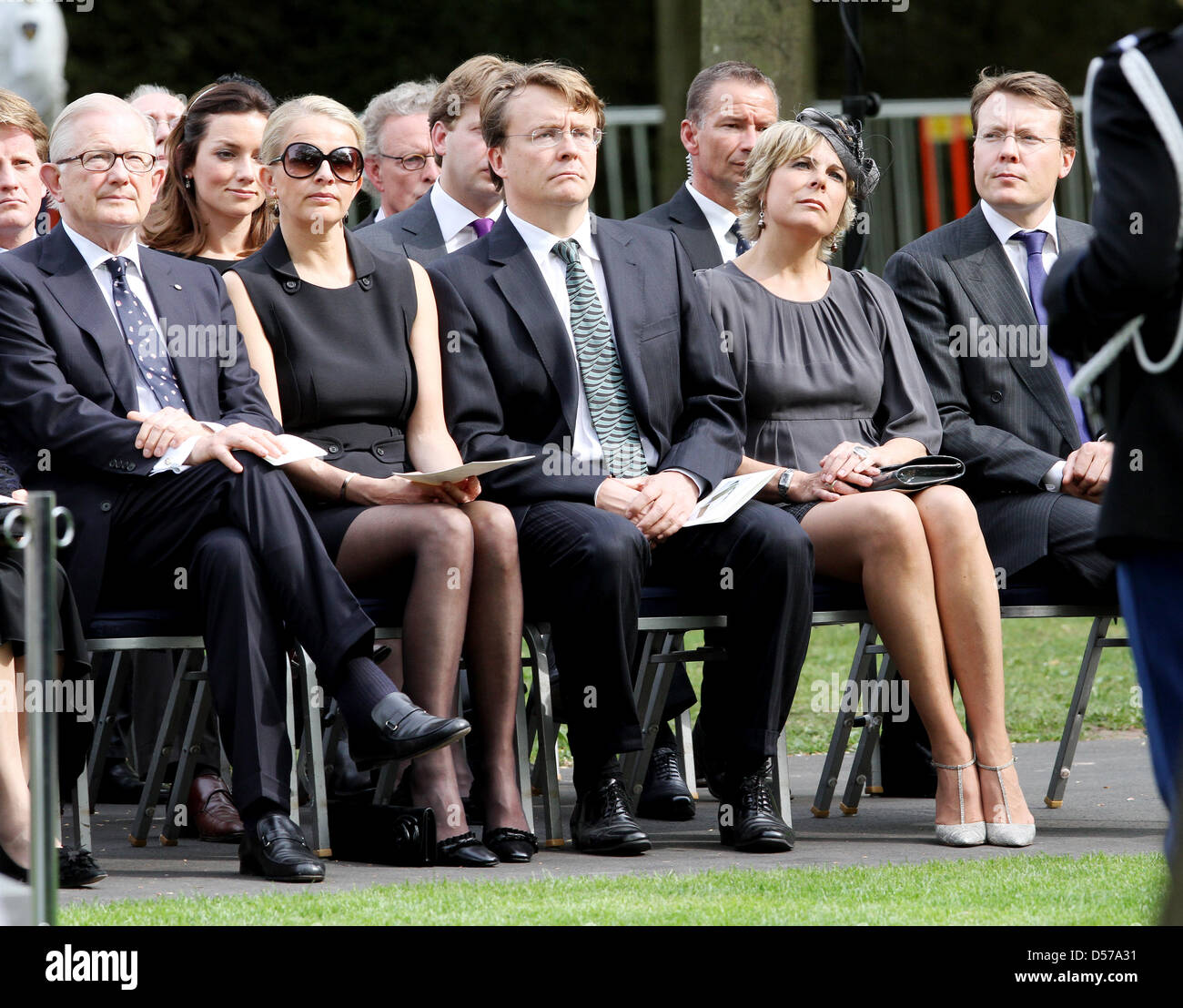 Pieter van Vollenhoven (L), Prince Friso (C), Princess Mabel (2-L 