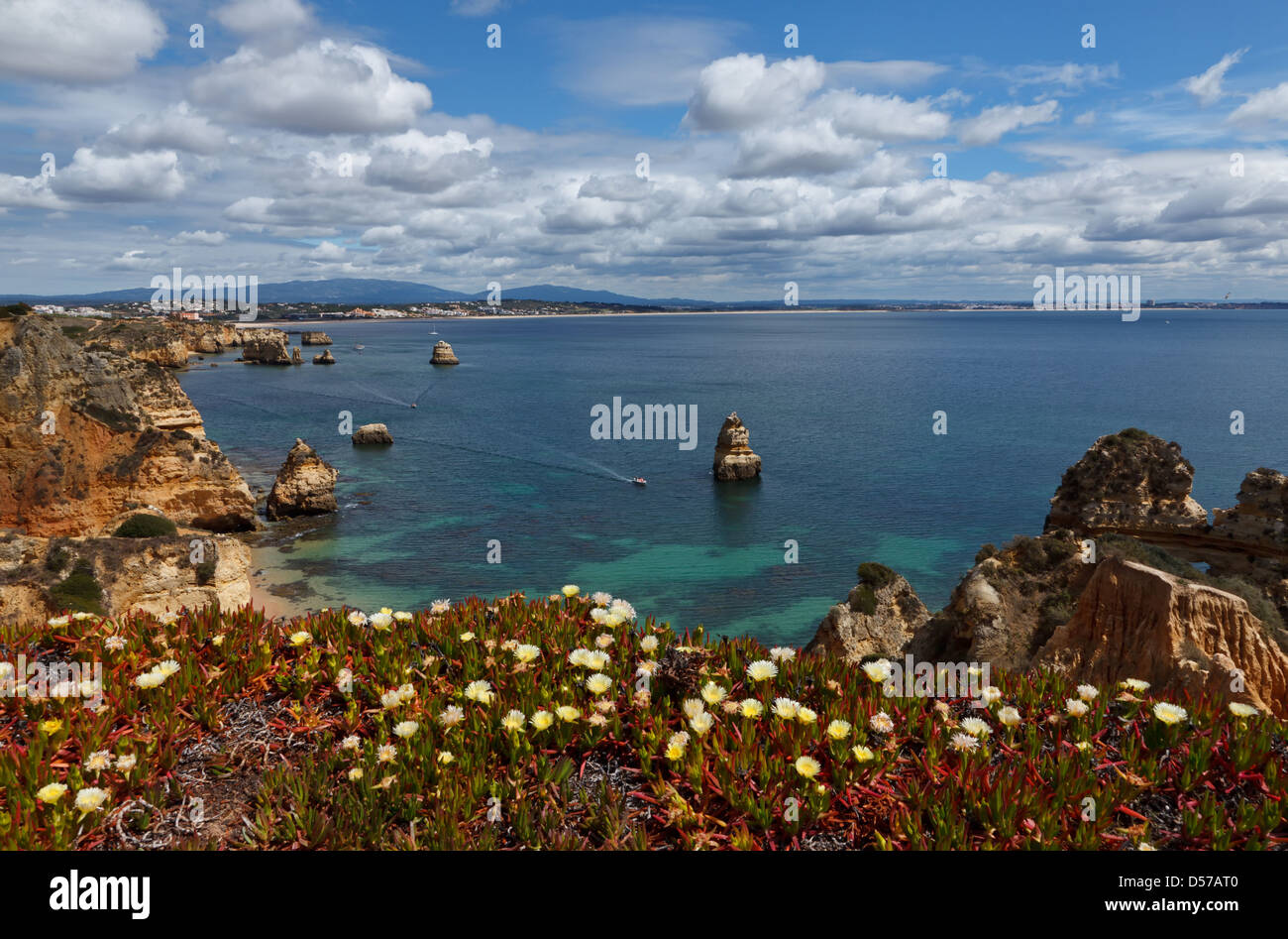beautiful view from the Algarve coast, Portugal Stock Photo