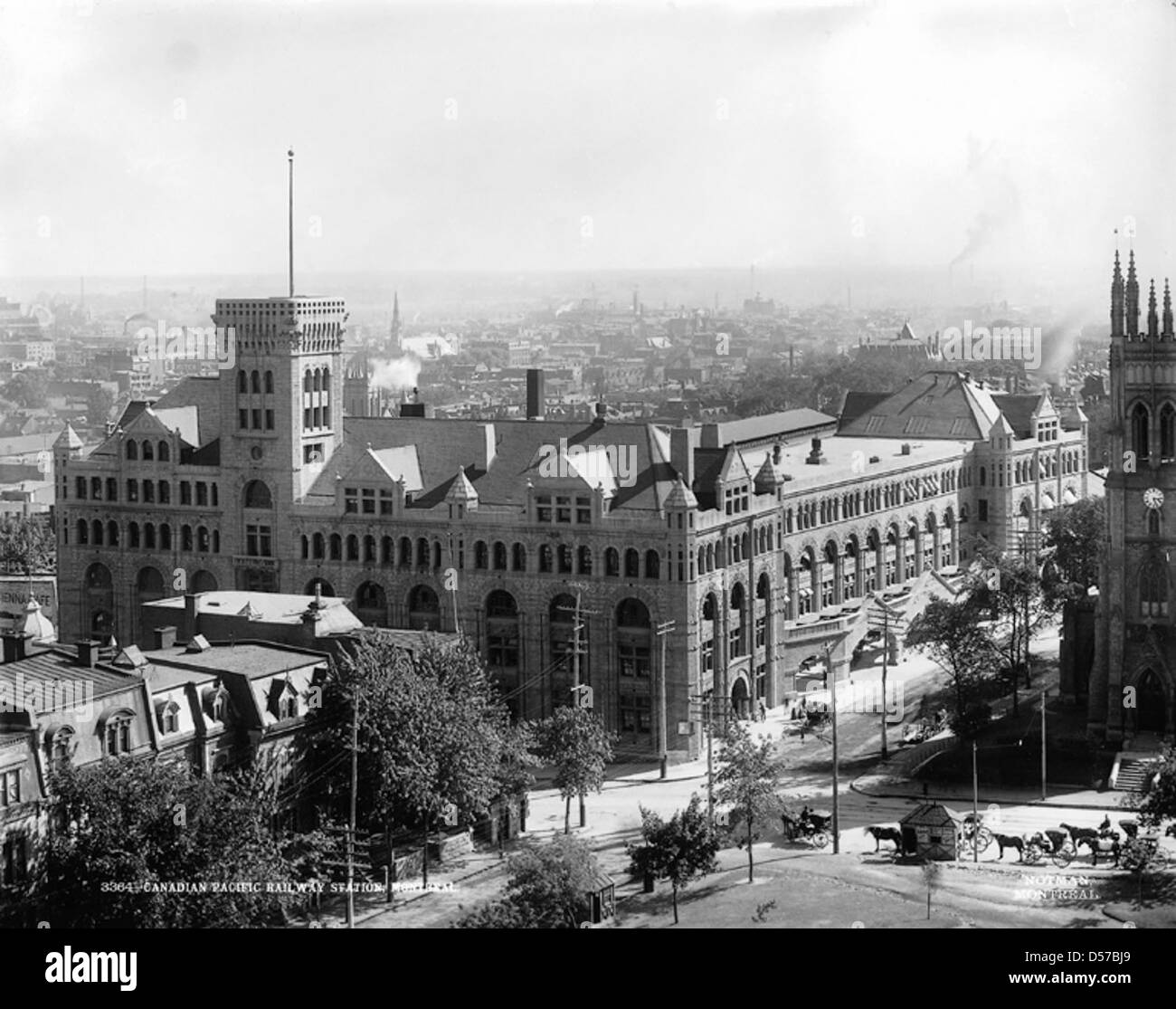 C.P.R. station, Peel Street, Montreal, QC, about 1900 Stock Photo Alamy
